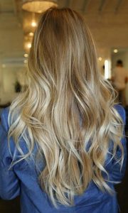 Cabelo loiro com luzes