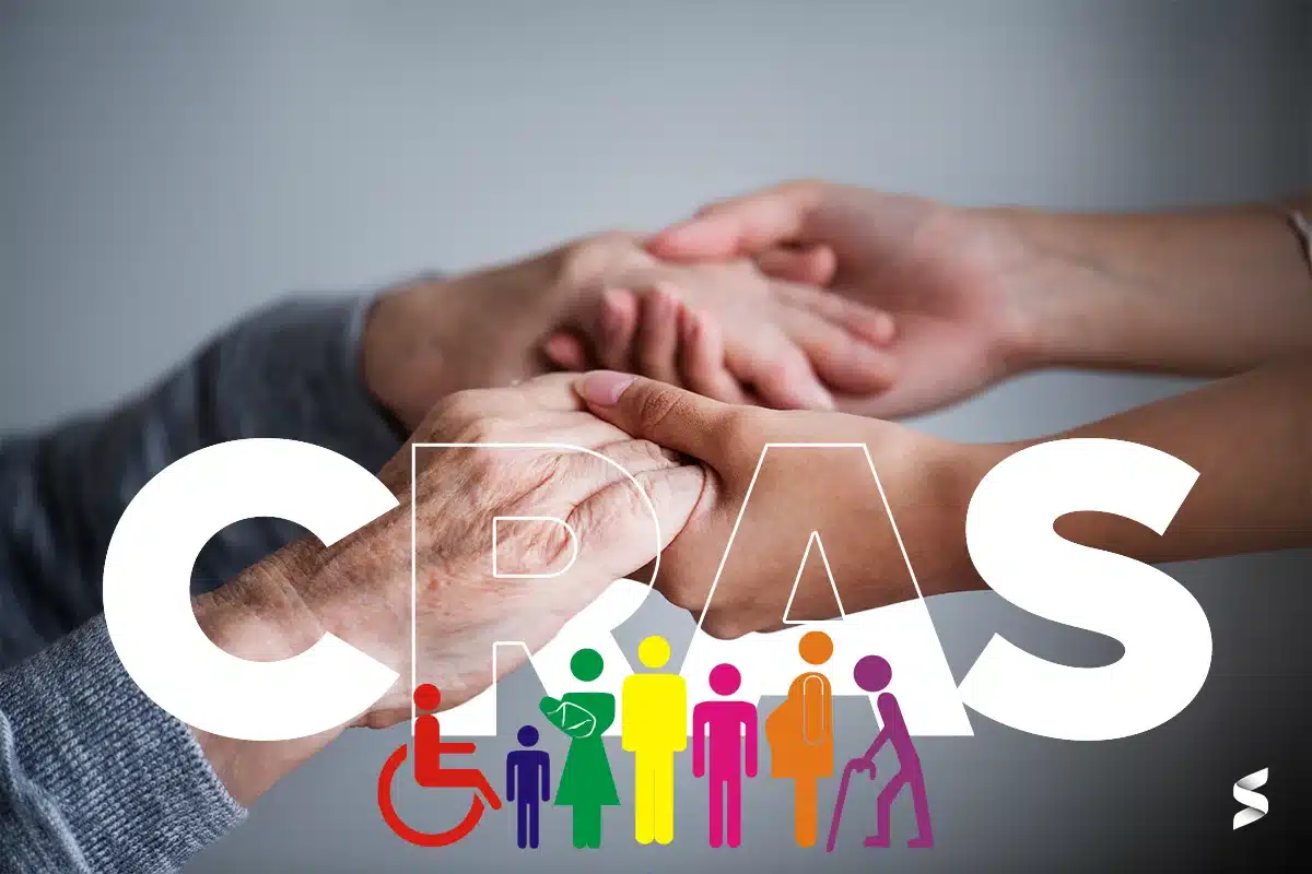 Proteção de grupos vulneráveis pelo CRAS Mãos se unindo, representando o apoio do CRAS a grupos vulneráveis