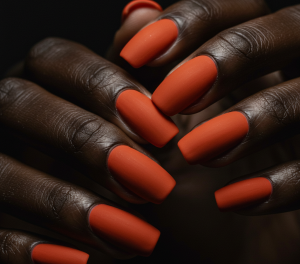 tons de laranja queimado entre as cores de esmalte