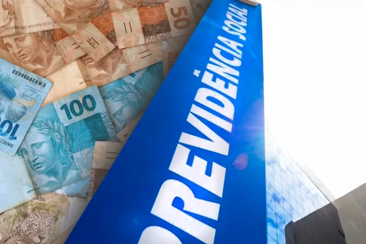 Cartão do INSS e notas de dinheiro representando o pagamento aos brasileiros