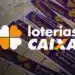 R$ 41 milhões na Mega-Sena: prepare seu jogo para o sorteio desta segunda, 04 11 Bilhetes roxos da Mega-Sena e da Loteria Milionária com a logo "Loterias CAIXA" em destaque, representando a acumulação do prêmio para o próximo sorteio de R$ 41 milhões.