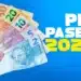 Novo lote do ressarcimento PIS/Pasep disponível nesta segunda (27) 12 Notas de dinheiro com destaque para PIS Pasep 2026 representando novo lote de ressarcimento disponível