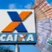 Caixa deposita R$ 7,3 mil para 1.057 famílias; veja quem tem direito 12 Placa da Caixa ao lado de notas de dinheiro